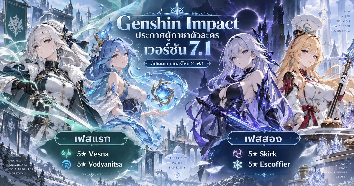 ⭐Genshin Impact Version 7.1 – ตู้กาชาตัวละคร⭐